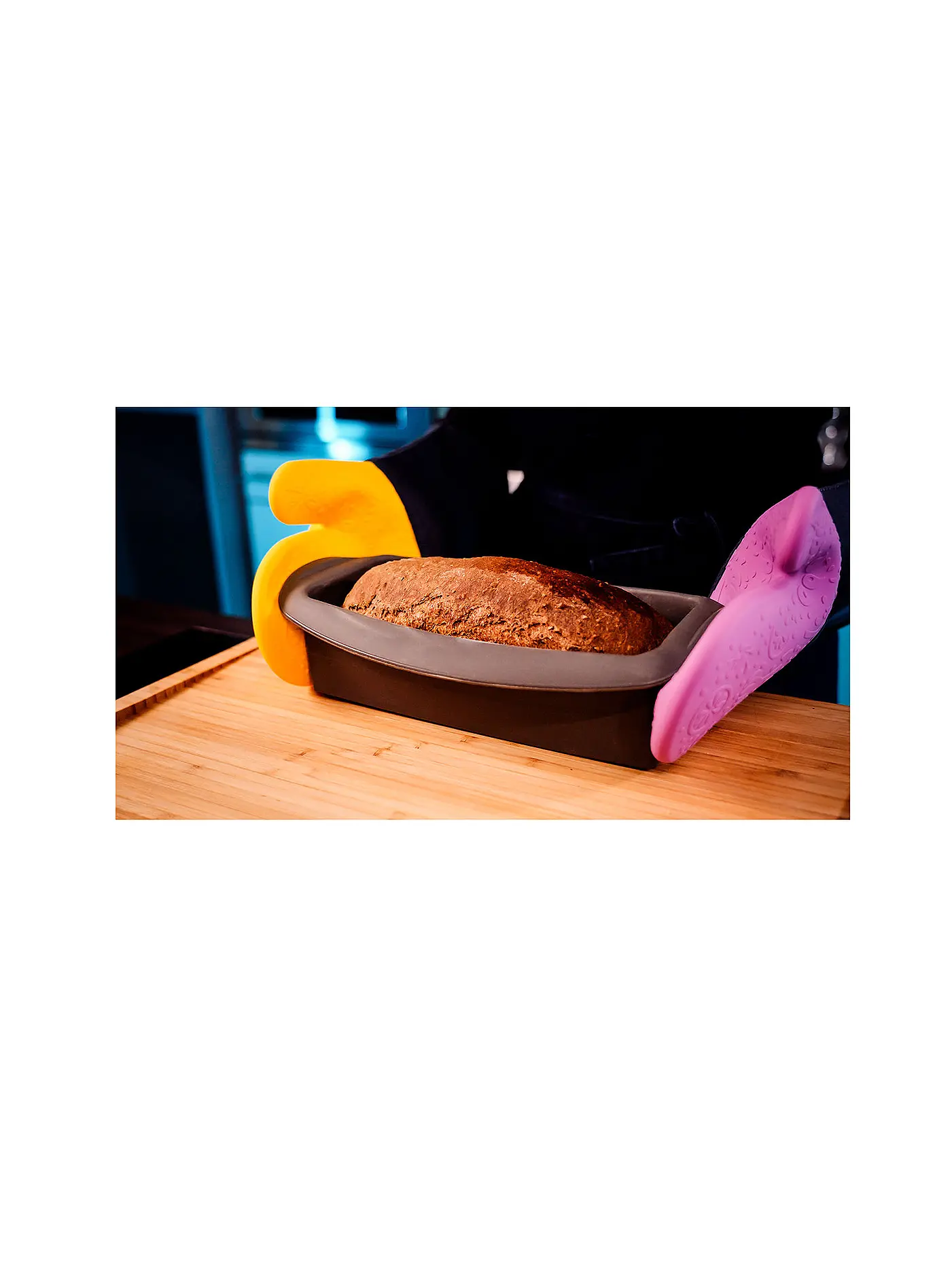 LURCH | Silikon Backhandschuh Gelb / Schwarz | 